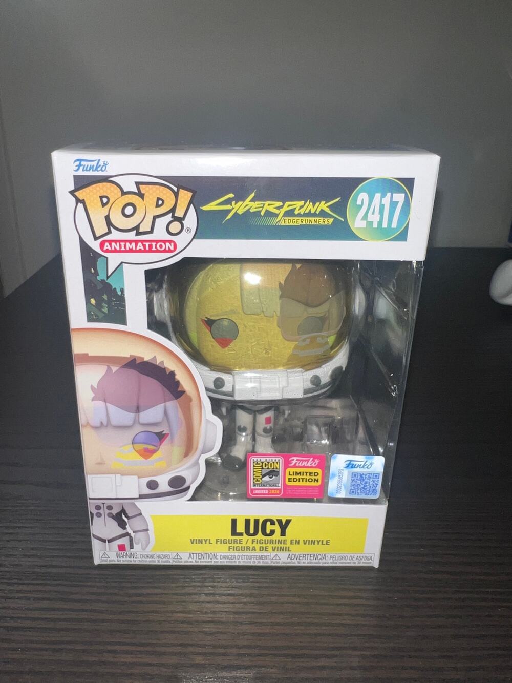 OFFICIAL LE SDCC EXC Lucy Cyberpunk Edgerunners Funko Pop #2417 Anime Animation
